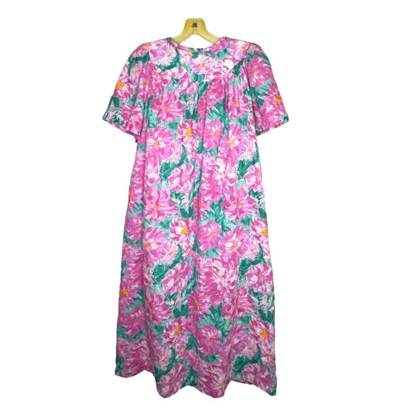 Vintage Elegant Emily Floral Muumuu Dress/Robe - Picture 6 of 9
